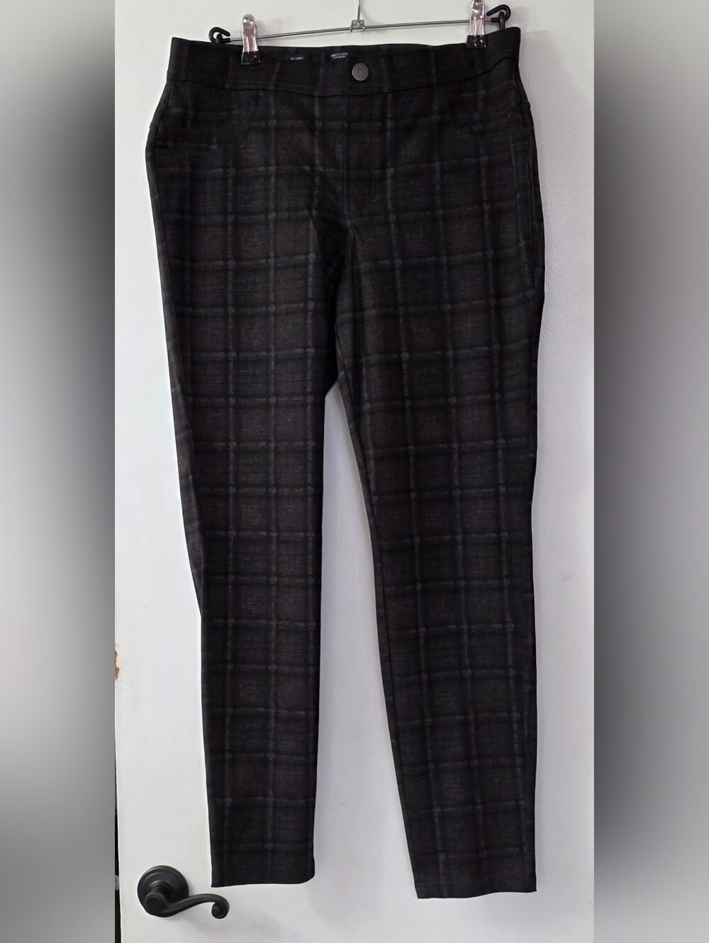 Simply Vera Vera Wang Black Plaid Skinny Pants